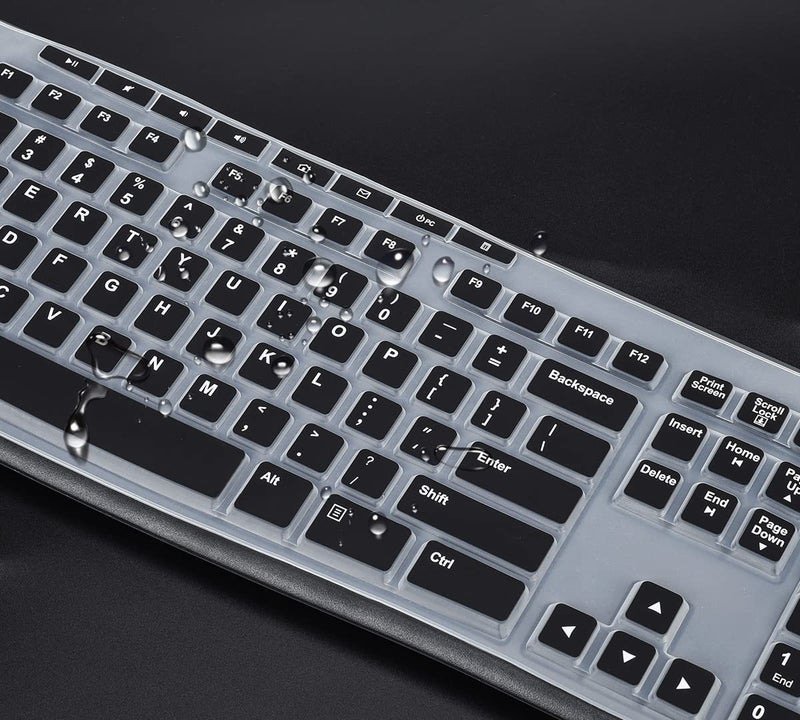 LEZE Keyboard Cover for Logitech MK295 MK270 K270 Keyboard, Logitech MK370 MK270 K270 Keyboard Skin Protector - Black - Image 3